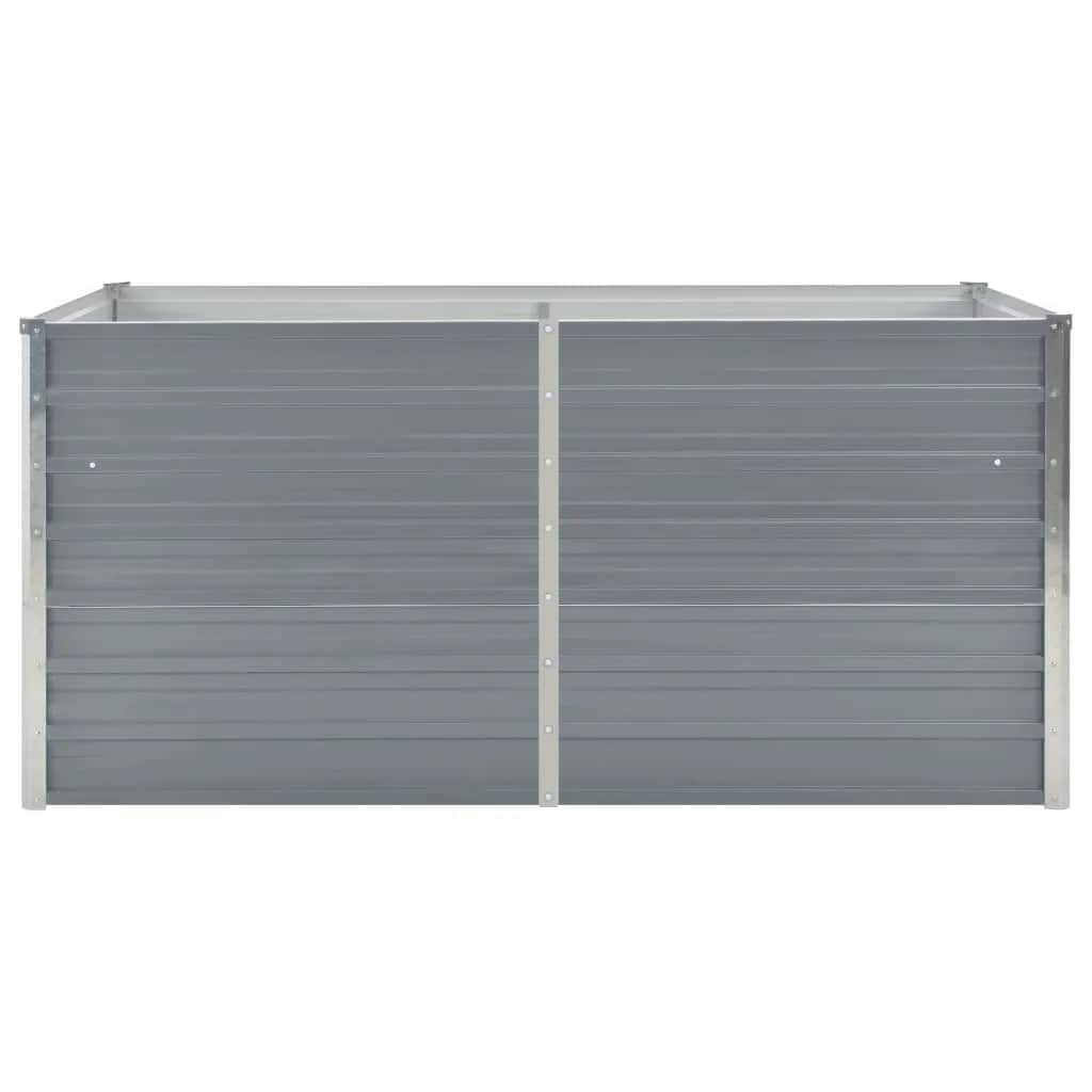 Vidaxl plantenbak verhoogd 160x80x45 cm gegalvaniseerd staal grijs