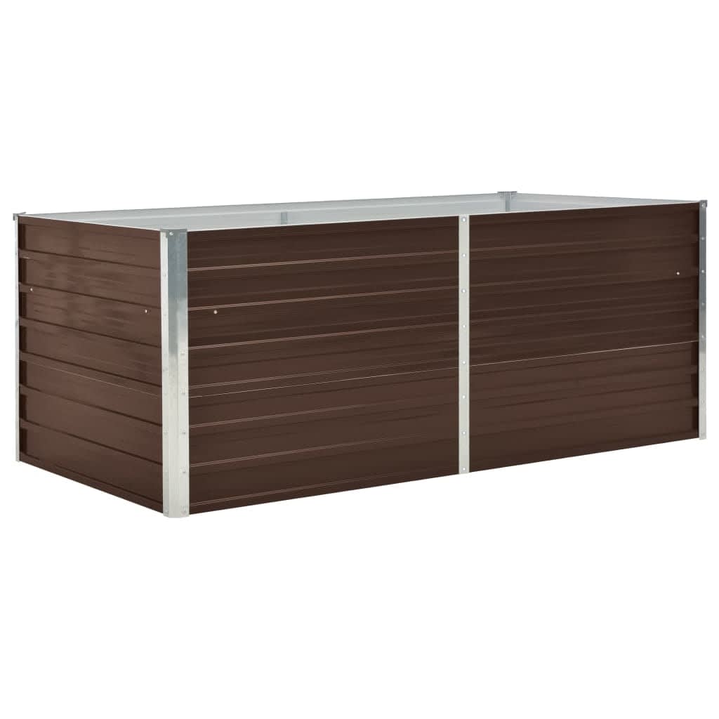 Vidaxl -Pflanzer erhöht 160 x 80 x 45 cm verzinkt Stahlbraun