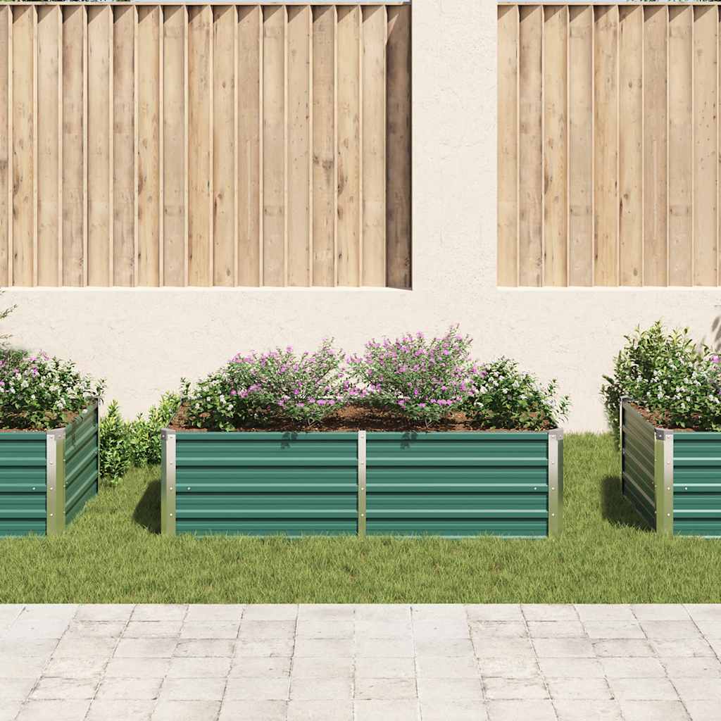 Vidaxl -Pflanzer erhöht 160 x 80 x 45 cm verzinkt Stahlgrün