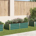 Vidaxl -Pflanzer erhöht 160 x 80 x 45 cm verzinkt Stahlgrün