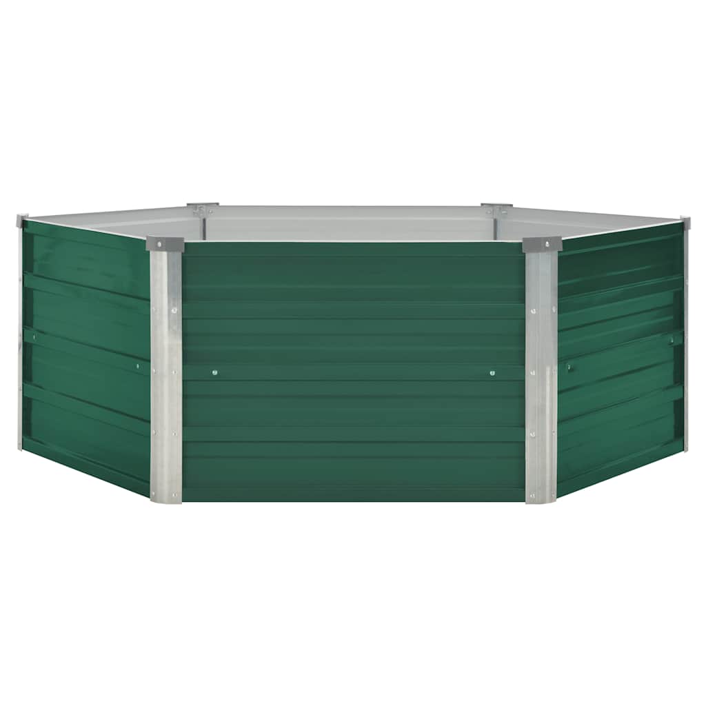 VIDAXL -Planzer erhöht 129 x 129 x 46 cm verzinkt Stahlgrün
