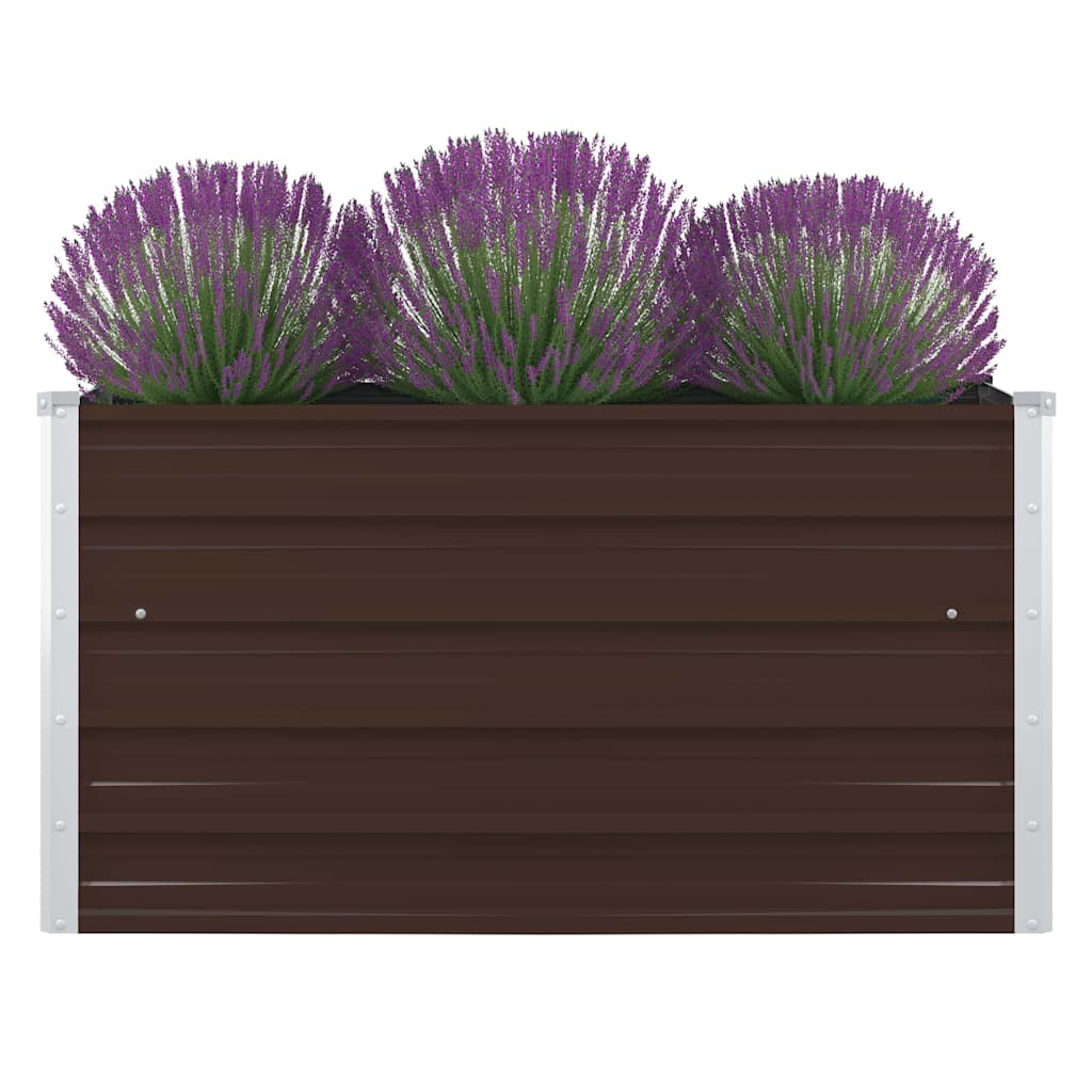 Vidaxx -Pflanzer vermehrte 100x100x45 cm Verzinkung Stahlbraun