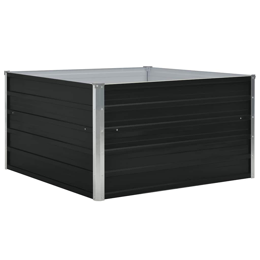 Vidaxl plantenbak verhoogd 100x100x45cm gegalvaniseerd staal antraciet