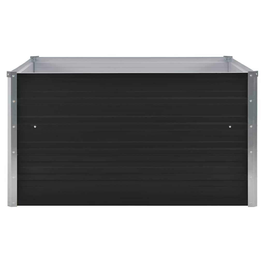 Vidaxl plantenbak verhoogd 100x100x45cm gegalvaniseerd staal antraciet