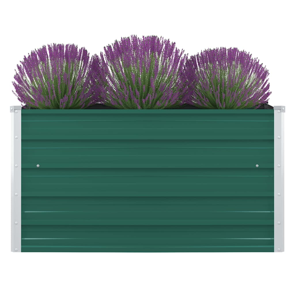 Vidaxl plantenbak verhoogd 100x100x45 cm gegalvaniseerd staal groen