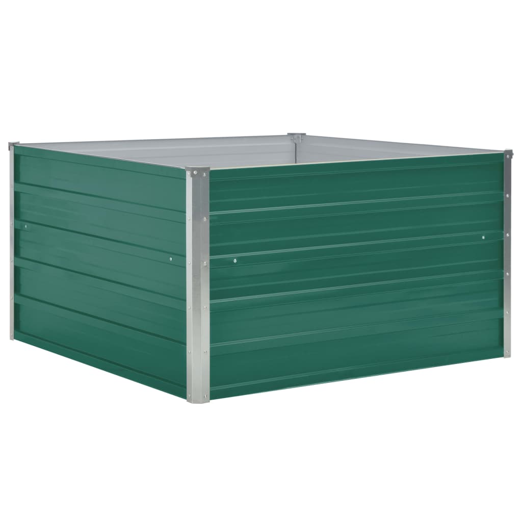 Vidaxxl -Pflanzer vermehrte 100x100x45 cm verzinkt Stahlgrün
