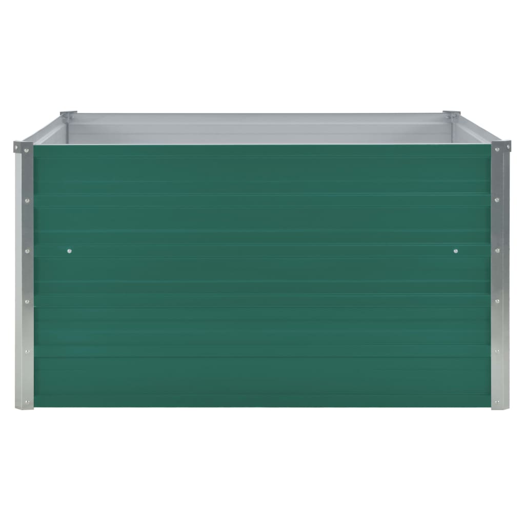 Vidaxxl -Pflanzer vermehrte 100x100x45 cm verzinkt Stahlgrün