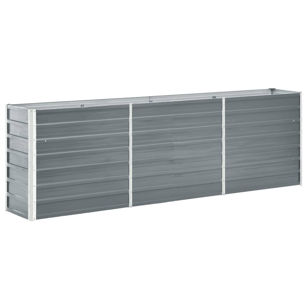 VIDAXL -Planzereinsatz 240x40x77 cm verzinkter Stahl grau