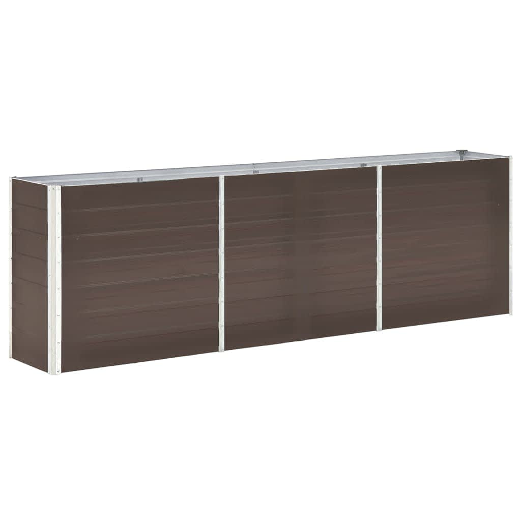 Vidaxx Pflanzer Einsatz 240x40x77 cm verzinkter Stahl braun