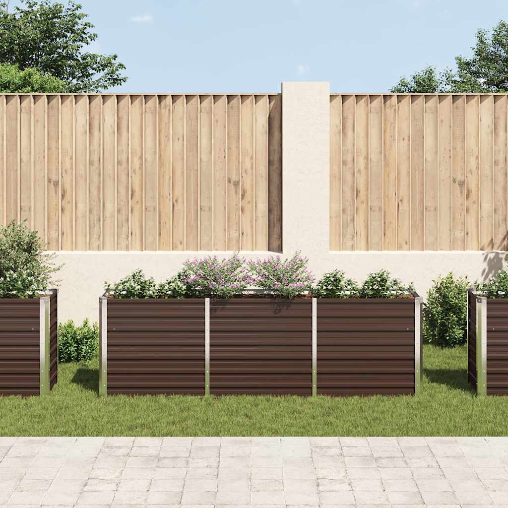 Vidaxx Pflanzer Einsatz 240x40x77 cm verzinkter Stahl braun