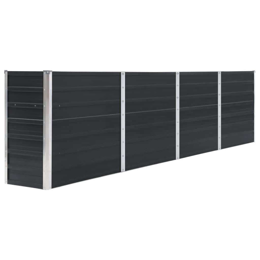 VIDAXL -Planzer eingefügt 320x40x77 cm verzinkter Stahl -Anthrazit