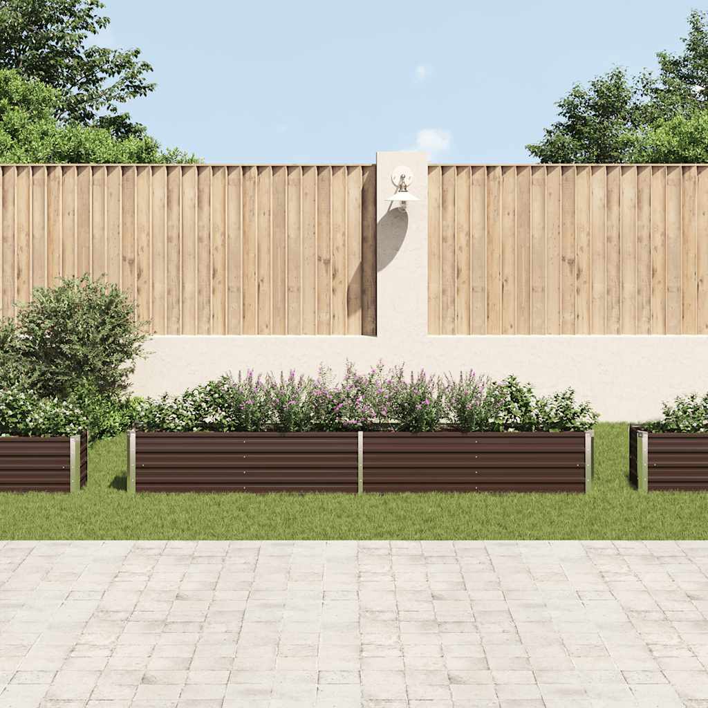 VIDAXL -Planzer eingefügt 320x40x45 cm verzinkt Stahlbraun