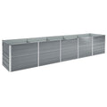 Vidaxl plantenbak verhoogd 400x80x45 cm gegalvaniseerd staal grijs