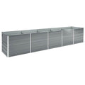 Vidaxl plantenbak verhoogd 400x80x45 cm gegalvaniseerd staal grijs