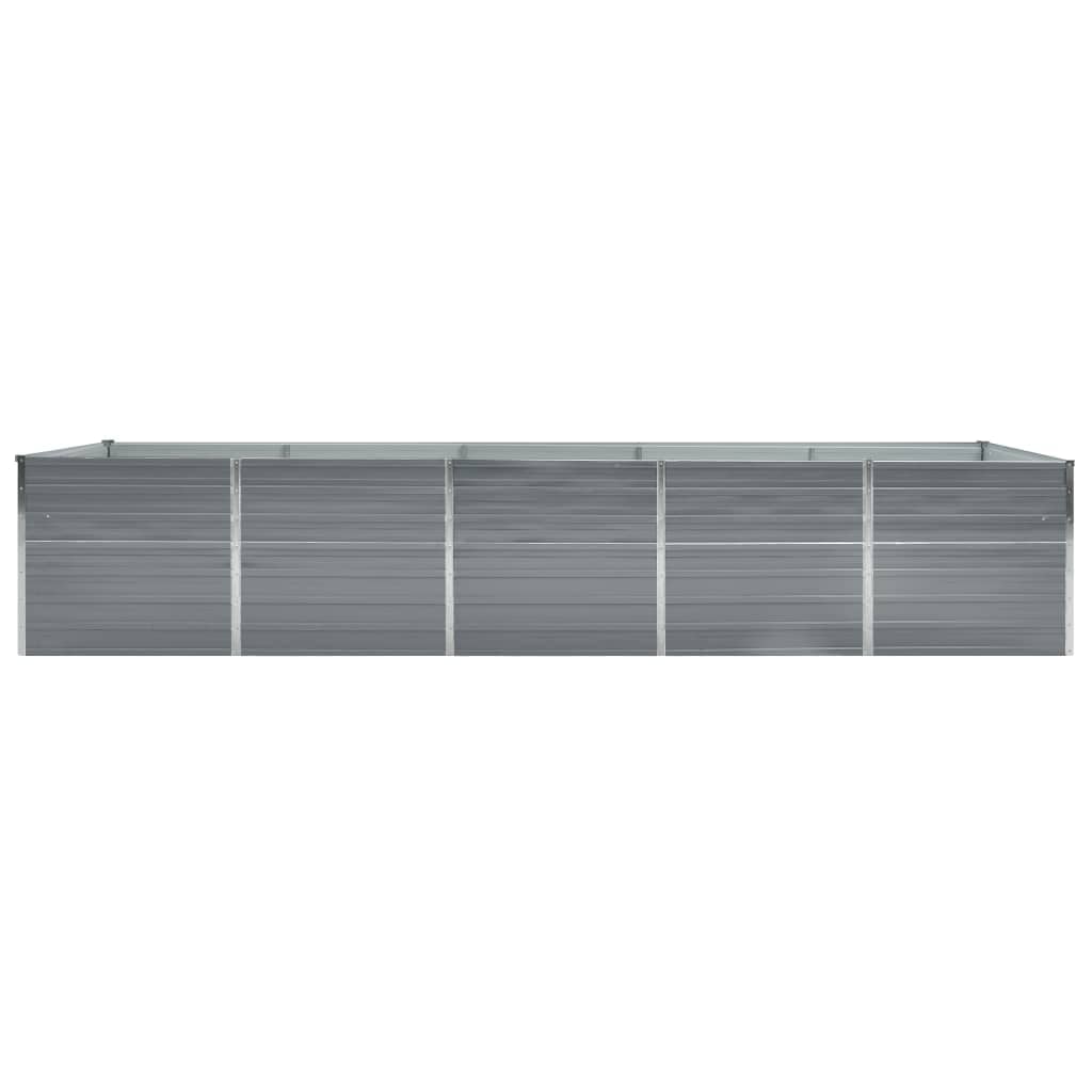 Vidaxl plantenbak verhoogd 400x80x45 cm gegalvaniseerd staal grijs