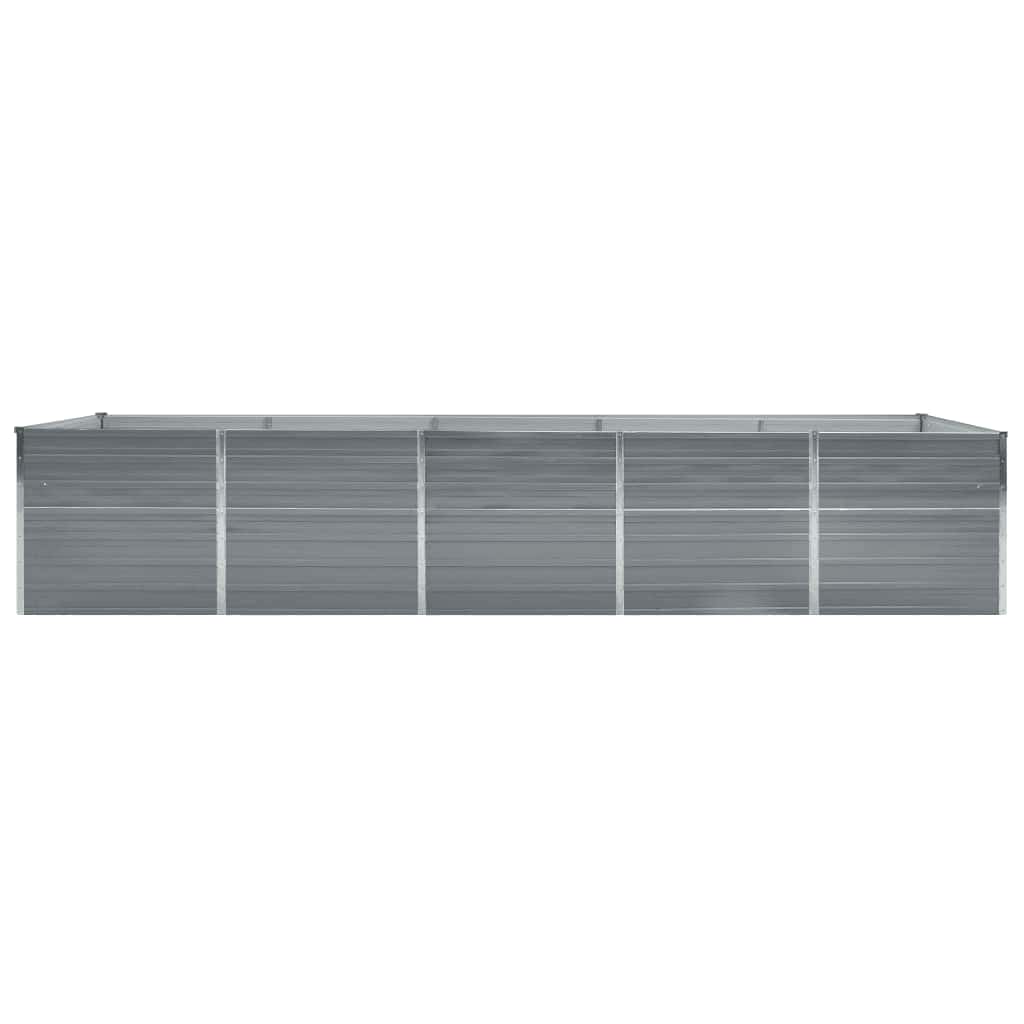 Vidaxl plantenbak verhoogd 400x80x45 cm gegalvaniseerd staal grijs