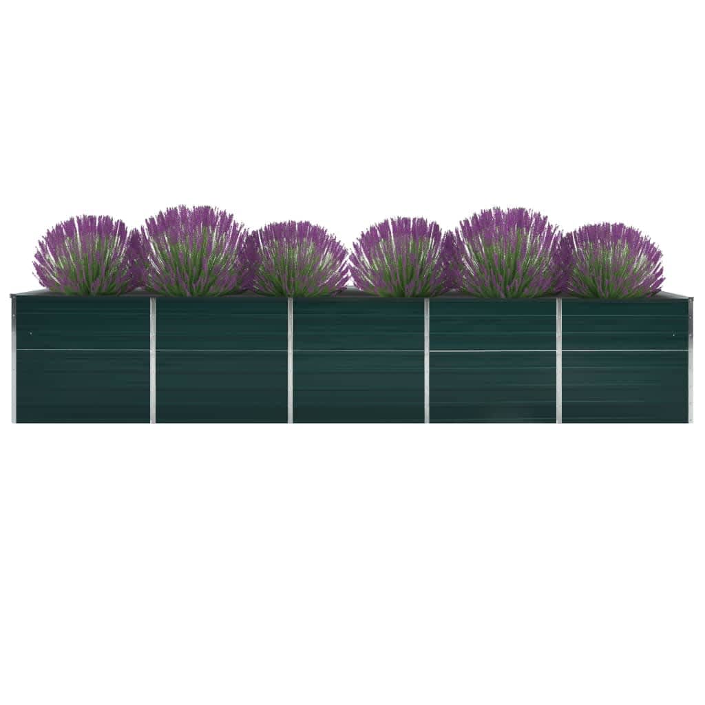VIDAXL -Planzer eingefügt 400 x 80 x 45 cm verzinkt Stahlgrün