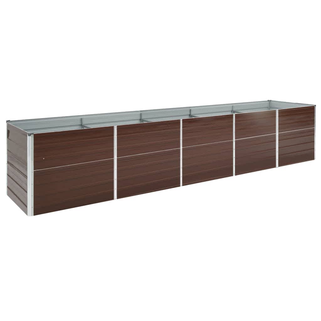 VIDAXL -Planzer eingefügt 400 x 80 x 45 cm verzinkt Stahlbraun