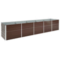 VIDAXL -Planzer eingefügt 400x80x77 cm verzinkt Stahlbraun