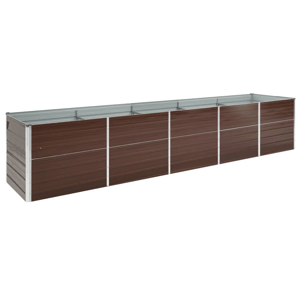 VIDAXL -Planzer eingefügt 400x80x77 cm verzinkt Stahlbraun