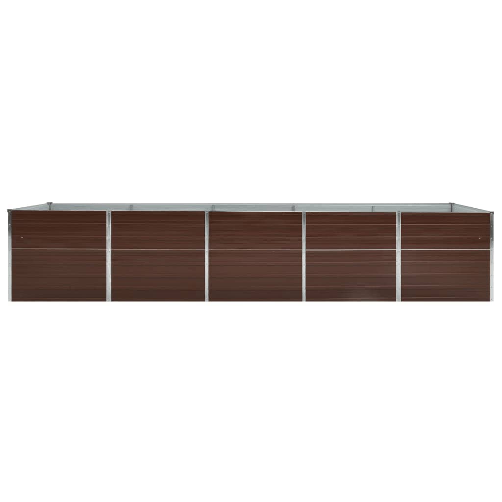VIDAXL -Planzer eingefügt 400x80x77 cm verzinkt Stahlbraun