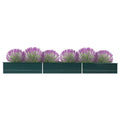 Vidaxl plantenbak verhoogd 480x80x45 cm gegalvaniseerd staal groen