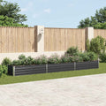 VIDAXL -Planzereinsatz 480 x 80 x 45 cm verzinkter Stahl -Anthrazit