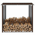 Vidaxl haardhoutschuur 172x91x154 cm gegalvaniseerd staal bruin