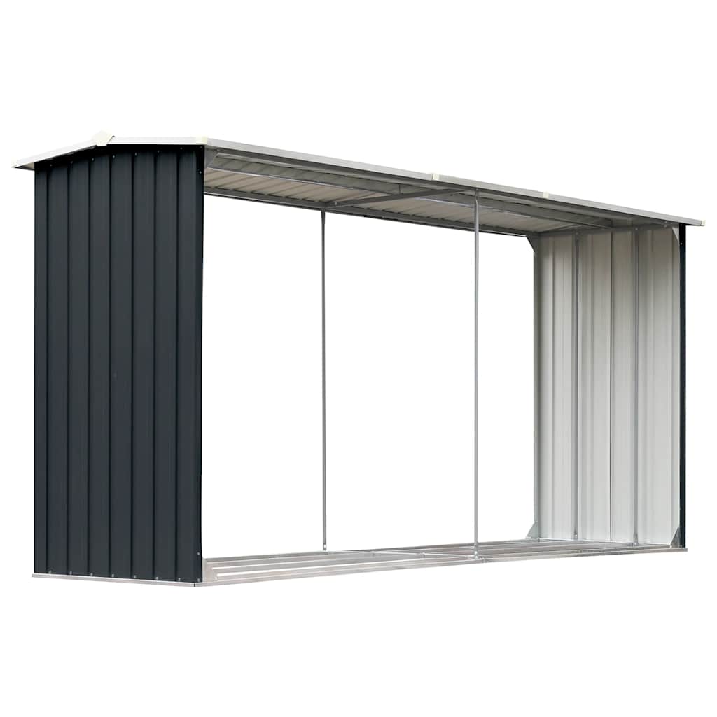 Vidaxx Brennholzschuppen 330x92x153 cm verzinkter Stahl -Anthrazit
