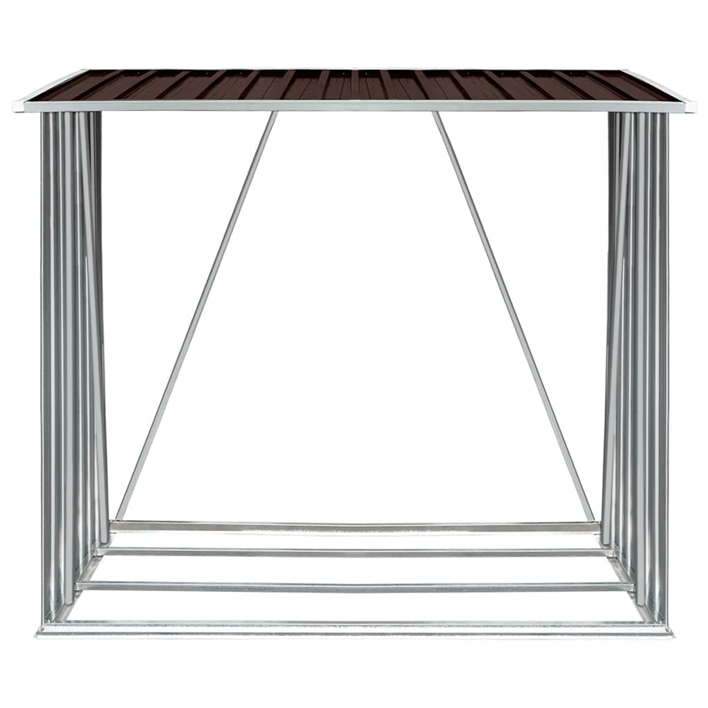 Vidaxx Brennholzschuppen 163x83x154 cm verzinkt Stahlbraun