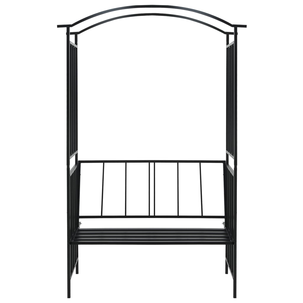 VidaXL Gartenbögen mit Sofa 128x50x207 cm Eisenschwarz