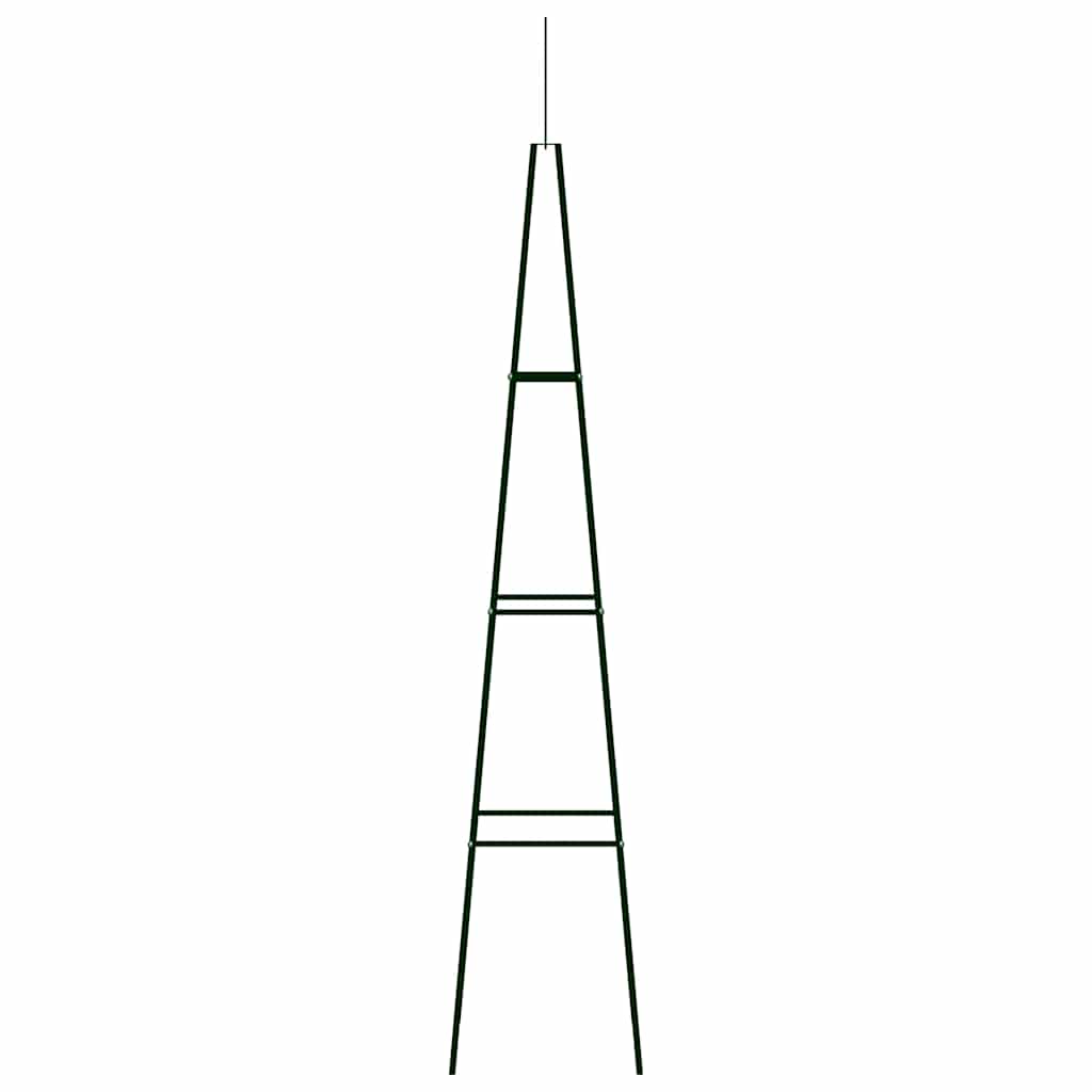 Vidaxl plantenklimrekken 2 st 35x35x195 cm ijzer donkergroen