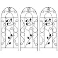 Vidaxl plantenklimrekken 3 st 40x100 cm ijzer zwart