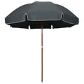 Vidaxl parasol met stalen paal 300 cm antracietkleurig