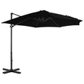 Vidaxl - Sonnenschirm mit Aluminiumstange, 300 cm, Schwarz