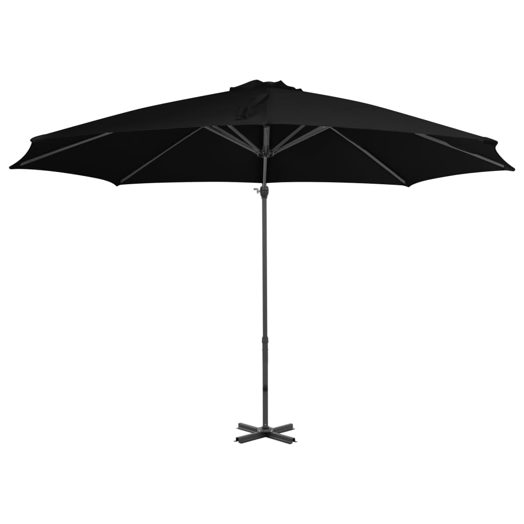 Vidaxl - Sonnenschirm mit Aluminiumstange, 300 cm, Schwarz