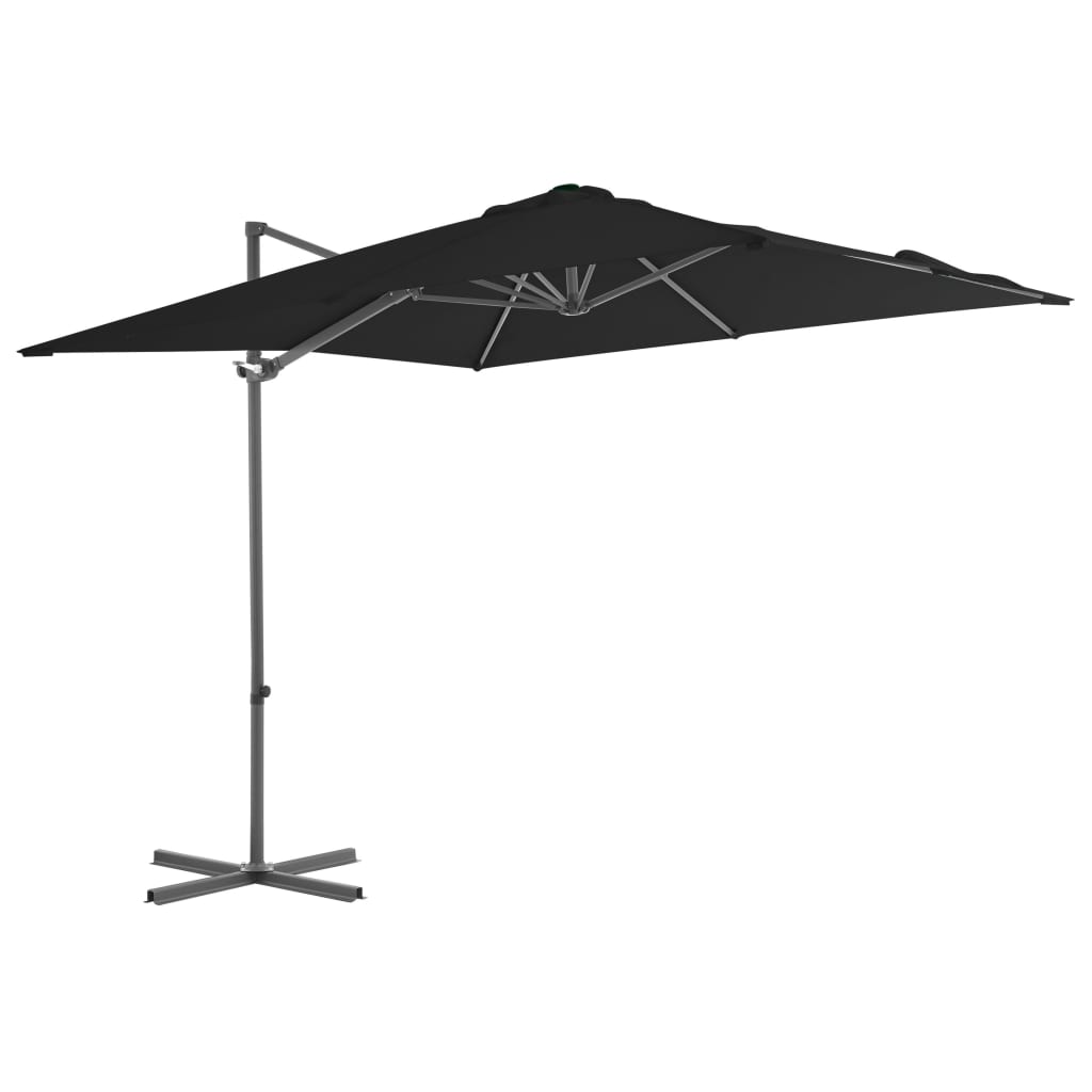 VidaXL Sonnenschirm mit Stahlpol 250x250 cm Schwarz