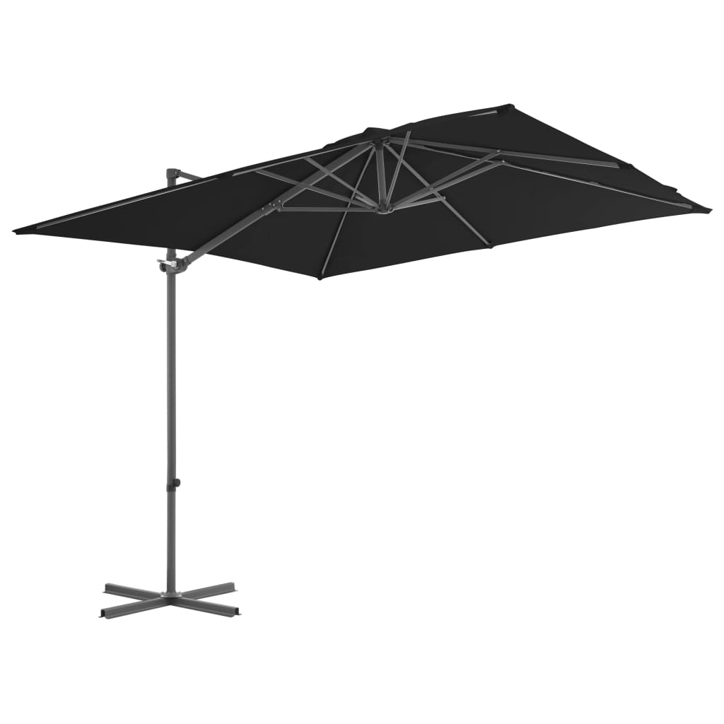 VidaXL Sonnenschirm mit Stahlpol 250x250 cm Schwarz