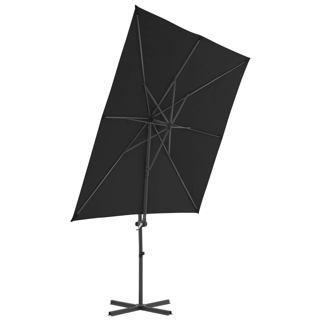 VidaXL Sonnenschirm mit Stahlpol 250x250 cm Schwarz