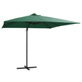 VidaXL - Sonnenschirm mit LED und Stahlpol 250x250 cm Grün