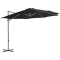 Vidaxl -Schwimmschirm mit Stahlpol 300 cm Schwarz