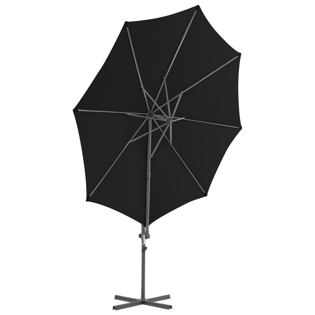 Vidaxl -Schwimmschirm mit Stahlpol 300 cm Schwarz