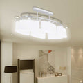Vidaxl plafondlamp met ellipsvormige glazen kappen 2 st e14