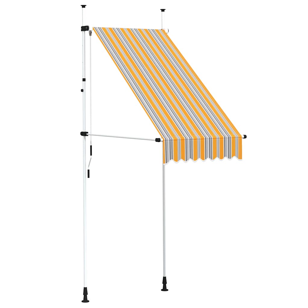Vidaxl Markisen-Herstellerleiste 100 cm gelb-blau gestreift