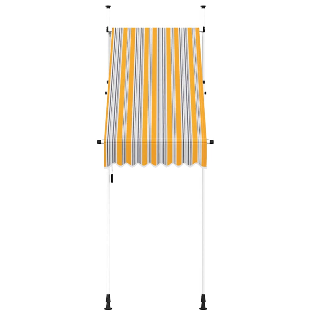 Vidaxl Markisen-Herstellerleiste 100 cm gelb-blau gestreift