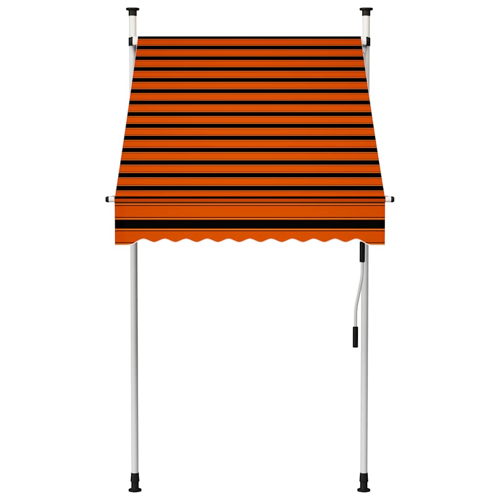 Vidaxl luifel handmatig uittrekbaar 100 cm oranje en bruin