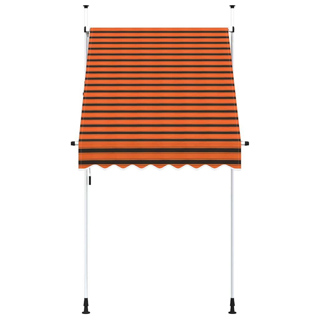 Vidaxl luifel handmatig uittrekbaar 150 cm oranje en bruin