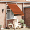 Vidaxl luifel handmatig uittrekbaar 150 cm oranje en bruin