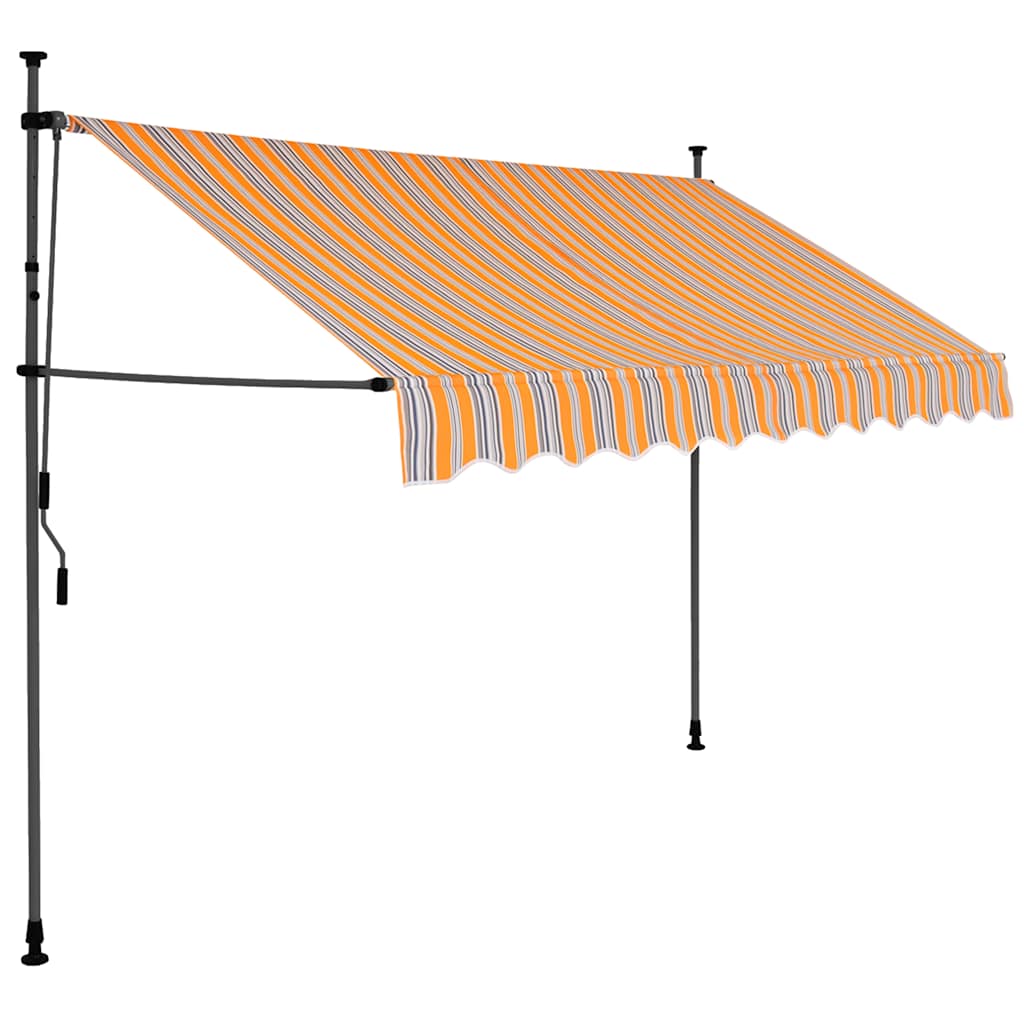 Vidaxl Markise mit LED 250 cm gelb und blau – Bedienungsanleitung