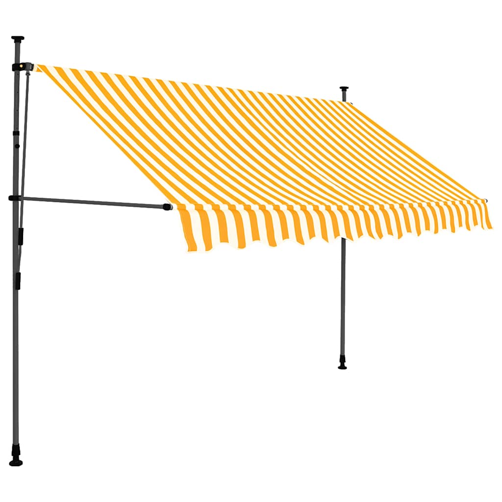 Vidaxl Markise mit LED 300 cm Weiß und Orange hergestellt